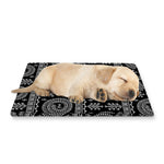 Black And White Warli Tribal Print Pet Cooling Mat Cover