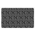 Black And White Warli Tribal Print Polyester Doormat