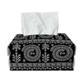Black And White Warli Tribal Print Rectangle Tissue Box Cover