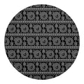 Black And White Warli Tribal Print Round Blanket