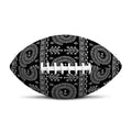 Black And White Warli Tribal Print Rugby Ball