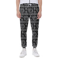 Black And White Warli Tribal Print Joggers