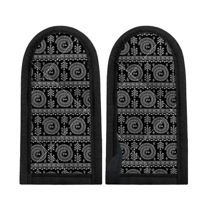 Black And White Warli Tribal Print Skillet Handle Cover