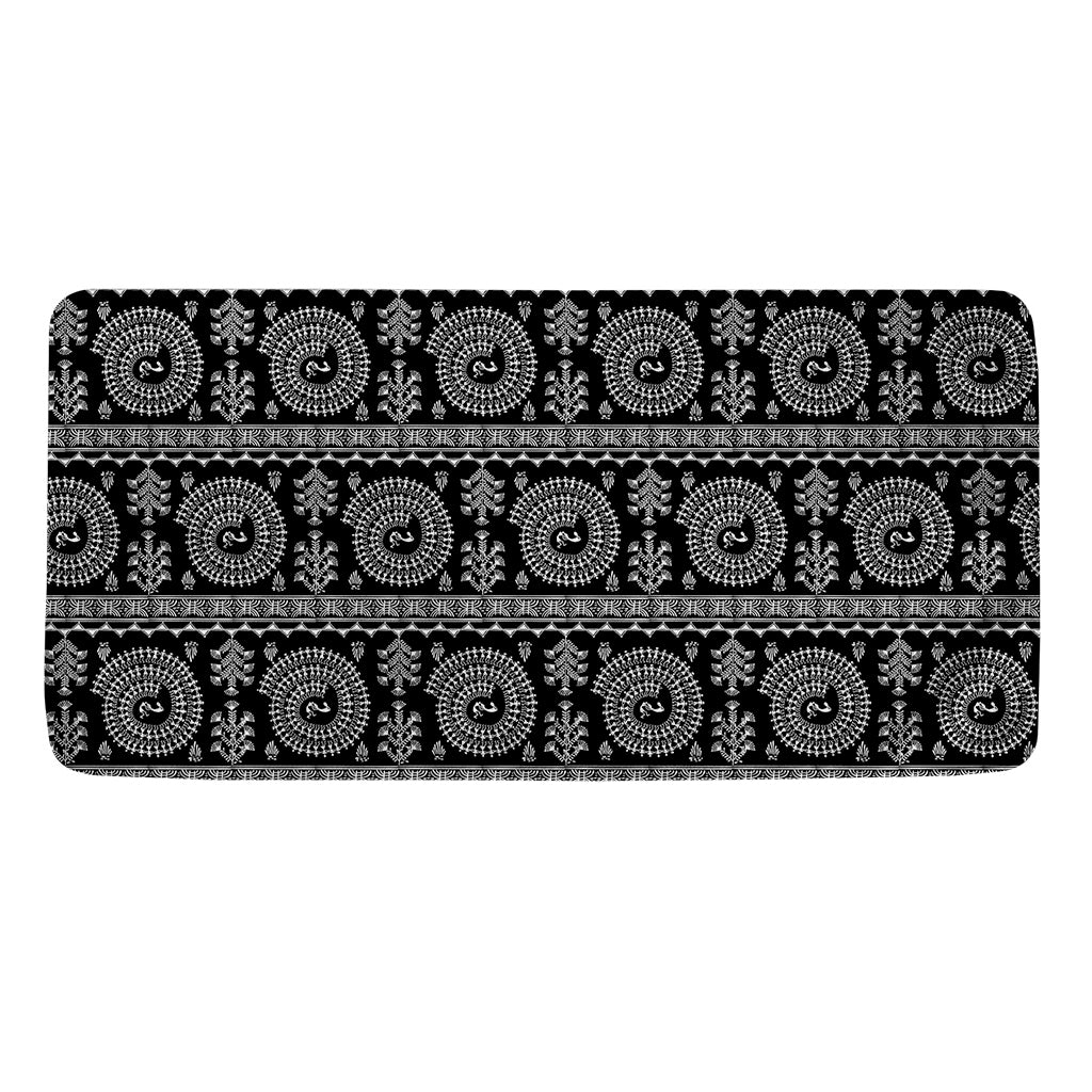 Black And White Warli Tribal Print Towel