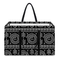Black And White Warli Tribal Print Utility Tote Bag