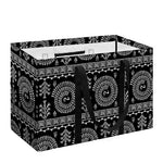 Black And White Warli Tribal Print Utility Tote Bag