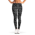 Black And White Warli Tribal Print Women's Leggings
