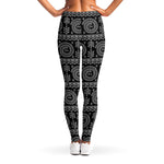Black And White Warli Tribal Print Women's Leggings