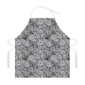 Black And White Western Flower Print Adjustable Apron