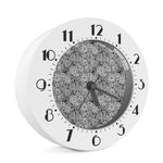 Black And White Western Flower Print Alarm Clock