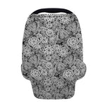 Black And White Western Flower Print Baby Seat Cover