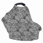 Black And White Western Flower Print Baby Seat Cover