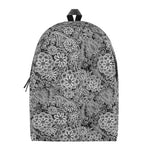 Black And White Western Flower Print Backpack