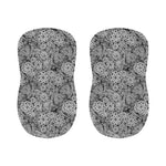 Black And White Western Flower Print Bar Stool Covers