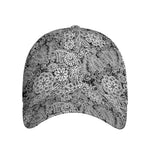 Black And White Western Flower Print Baseball Cap