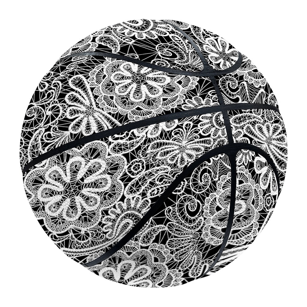 Black And White Western Flower Print Basketball