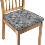 Black And White Western Flower Print Chair Cushion Cover