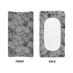 Black And White Western Flower Print Changing Pad Cover