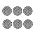Black And White Western Flower Print Coaster Set