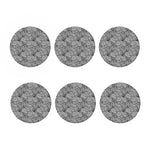 Black And White Western Flower Print Coaster Set