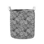 Black And White Western Flower Print Collapsible Laundry Basket