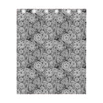 Black And White Western Flower Print Curtain