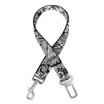 Black And White Western Flower Print Dog Seat Belt