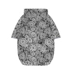 Black And White Western Flower Print Dog Zip Up Hoodie