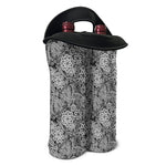 Black And White Western Flower Print Double Neoprene Wine Tote