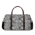 Black And White Western Flower Print Duffel Bag