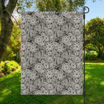 Black And White Western Flower Print Garden Flag
