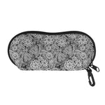 Black And White Western Flower Print Glasses Case