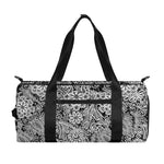 Black And White Western Flower Print Gym Bag