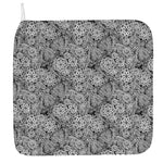 Black And White Western Flower Print Hand Towel