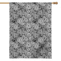 Black And White Western Flower Print House Flag