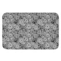 Black And White Western Flower Print Indoor Door Mat
