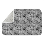 Black And White Western Flower Print Indoor Door Mat