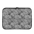 Black And White Western Flower Print Laptop Sleeve