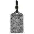 Black And White Western Flower Print Luggage Tag