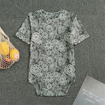 Black And White Western Flower Print Men's Bodysuit