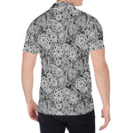Black And White Western Flower Print Men's Shirt