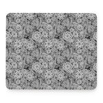 Black And White Western Flower Print Mouse Pad