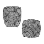 Black And White Western Flower Print Office Chair Cover