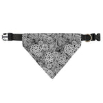 Black And White Western Flower Print Over The Collar Dog Bandana