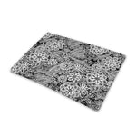 Black And White Western Flower Print Pet Cooling Mat Cover