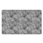 Black And White Western Flower Print Polyester Doormat