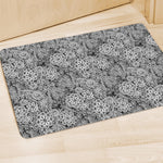 Black And White Western Flower Print Polyester Doormat