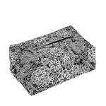 Black And White Western Flower Print Rectangle Tissue Box Cover