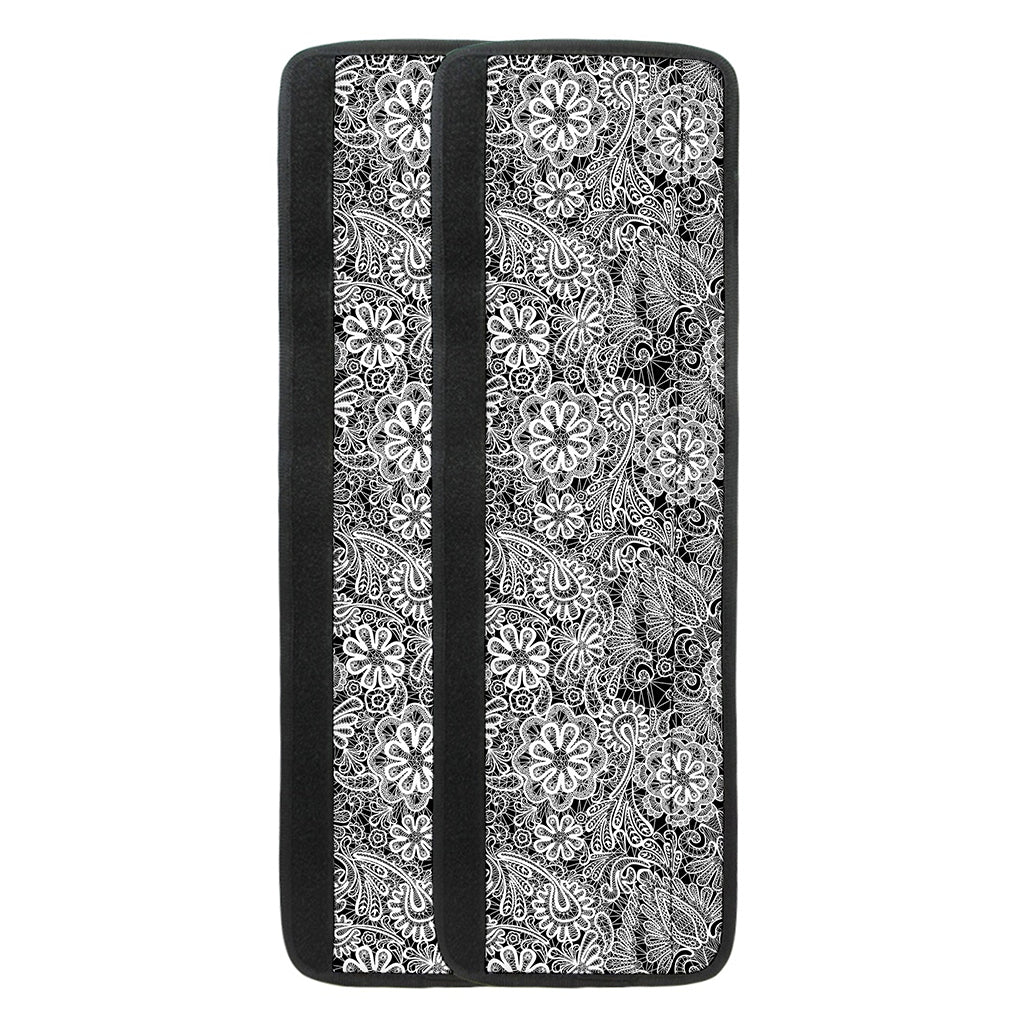 Black And White Western Flower Print Refrigerator Handle Covers