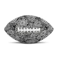Black And White Western Flower Print Rugby Ball